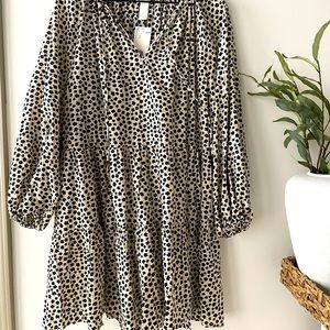 New Printed dress with long sleeve